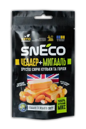Мікс snEco Чеддер + мигдаль — пачка 20 г