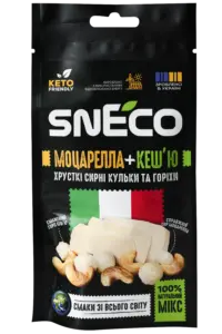 МК1 Сир сушений мікс snEco "Моцарелла+Кеш'ю", 20г