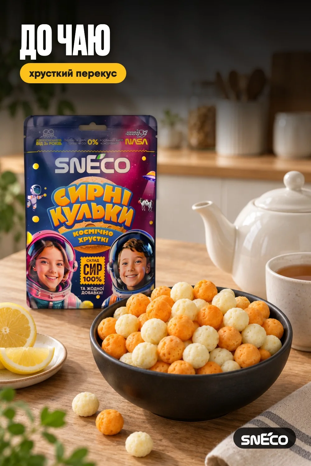 Сир сушений snEco "Космічний", 28г: до чаю