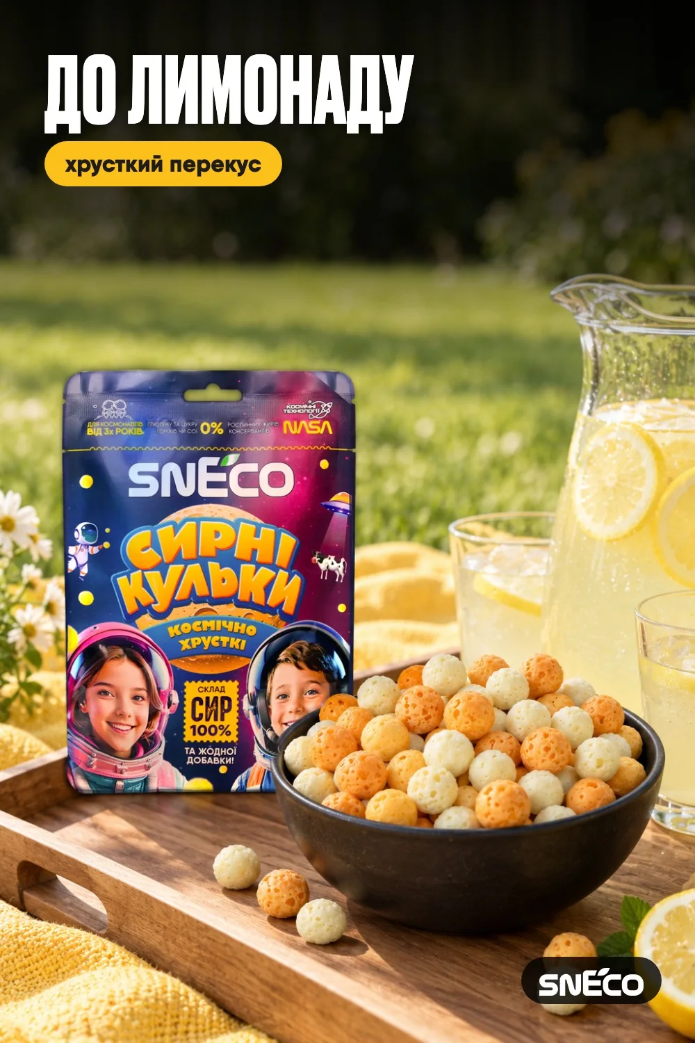 Сир сушений snEco "Космічний", 28г: до лимонаду