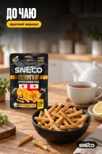 Сир сушений snEco "Сулугуні", 28г 13 Сир сушений snEco "Сулугуні", 28г: до чаю