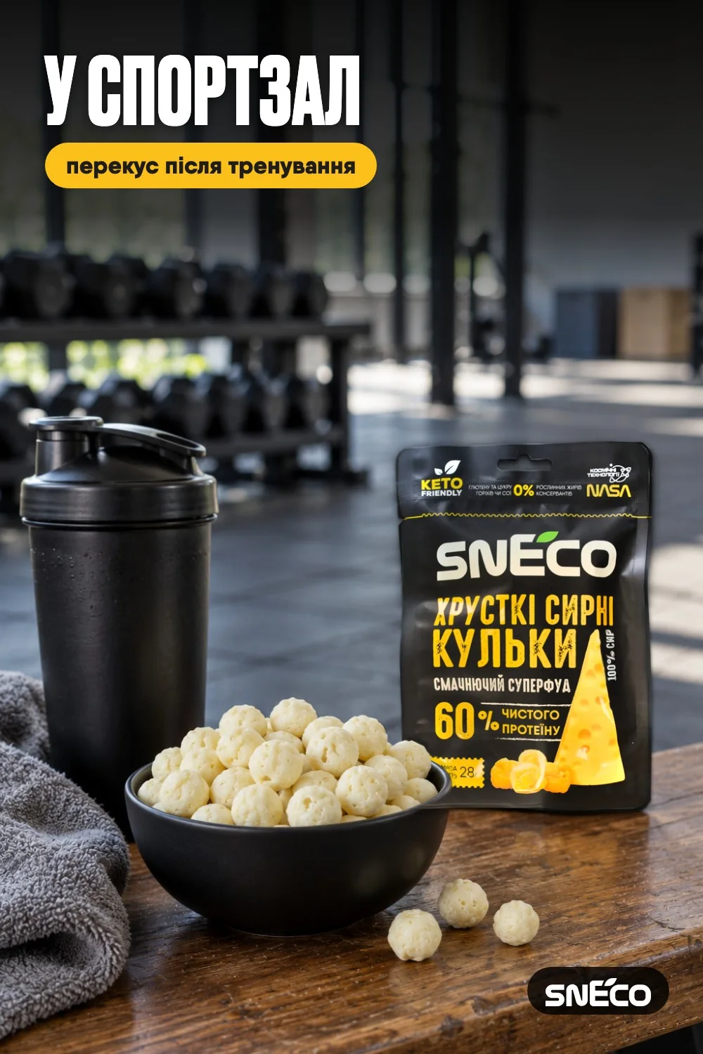 Сир сушений snEco "Суперфуд", 28г 17 Сир сушений snEco "Суперфуд", 28г: у спортзал
