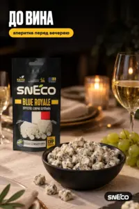 Сир сушений snEco "Blue Royale", 14г: до вина