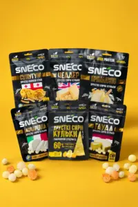 Набір "OPTIMAL" (6 упаковок) "Сир сушений snEco": упаковка і продукт