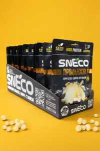 Сир сушений snEco "Прімаджіо", 28г (15 упаковок) / Короб фірмовий ShowBox 01 Сир сушений snEco "Прімаджіо", 28г (15 упаковок) / Короб фірмовий ShowBox: упаковка і продукт