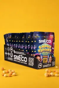 Сир сушений snEco «Космічний», 28г (15 упаковок) / Короб фірмовий ShowBox 01 Сир сушений snEco «Космічний», 28г (15 упаковок) / Короб фірмовий ShowBox: упаковка і продукт