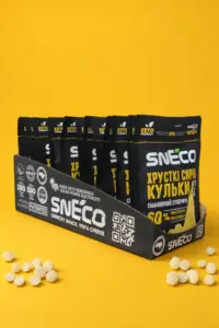 Сир сушений snEco "Суперфуд", 28г(15 упаковок)/Короб фірмовий ShowBox: упаковка і продукт