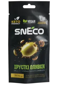 Оливка сушена snEco "Хрустка Зелена", 14г