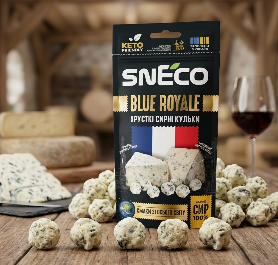 Blue Royale snEco: chrumkavé syrové guľôčky s modrou plesňou